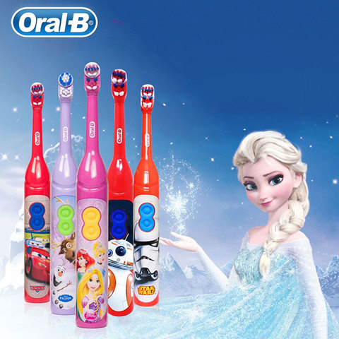 Oral B enfants brosse à dents électrique poils souples imperméable à l'eau alimenté par 1 AA batterie soins des gencives hygiène buccale dents Bush pour les enfants ► Photo 1/6