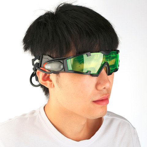 Prêt Stock 1 pièces Vision nocturne lunettes de vue vert lentille dans le monde entier vert sécurité protection réglable élastique lunettes de nuit ► Photo 1/6