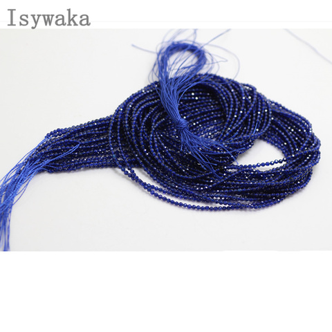 Isywaka encre bleu 2mm 170 pièces indien coupe cristal perles à facettes Football rond verre perle entretoise lâche perle bijoux à bricoler soi-même faisant ► Photo 1/1