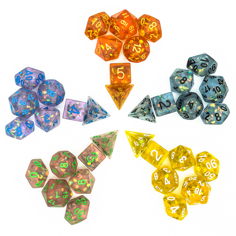 Jeu de dés pour donjons et Dragons MTG RPG, dépoli DND D & D D4 D6 D8 D10 D % D12 D20, 7 pièces/ensemble ► Photo 1/4