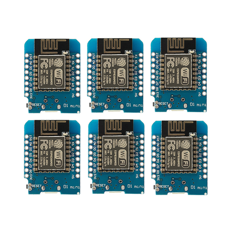 Wemos D1 Mini carte de développement WiFi, Micro USB 3.3V basé sur le Module Pin ESP8266 Mini, 6 pièces ► Photo 1/6