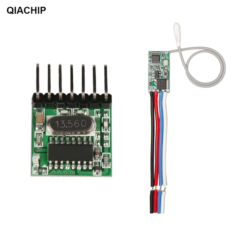 QIACHIP RF 433 Mhz 1527 Code d'apprentissage sans fil télécommande émetteur Module + 433.92Mhz DC 12V 24V Mini récepteur Kit de bricolage ► Photo 1/6