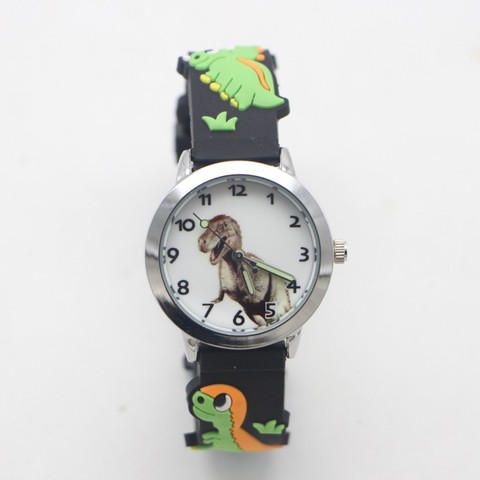 Montre dinosaure en Silicone pour enfants, montre-bracelet à Quartz, design de dessin animé 3D, pour écoliers, filles et garçons, nouvelle collection ► Photo 1/6