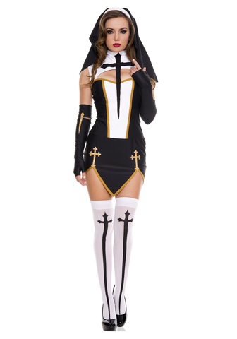 Costume de nonne Sexy, robe fantaisie pour sœurs religieuses ► Photo 1/4