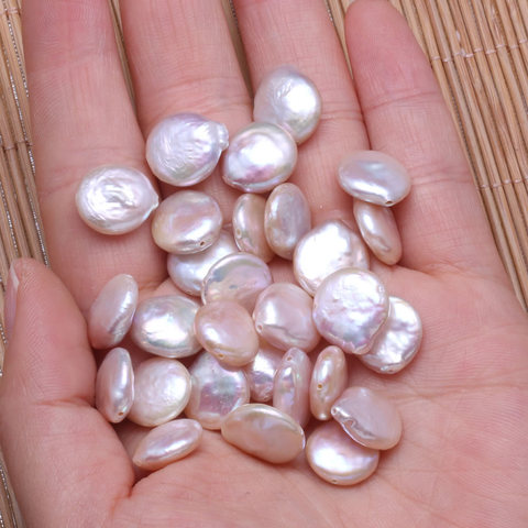 Perles d'eau douce naturelles, 5 pièces, perles isolantes, amples, à la mode, pour la fabrication de bijoux, accessoires de Bracelet, cadeaux, taille 11-12mm ► Photo 1/3