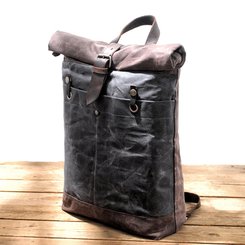 MUCHUAN – sac à dos en toile pour hommes, fourre-tout imperméable de grande capacité pour voyage, style Vintage, nouvelle collection ► Photo 1/6