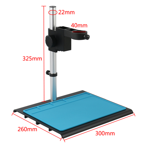 Support de mise au point réglable en alliage d'aluminium support de Table 40mm 50mm pour caméra de Microscope vidéo numérique HDMI USB ► Photo 1/6