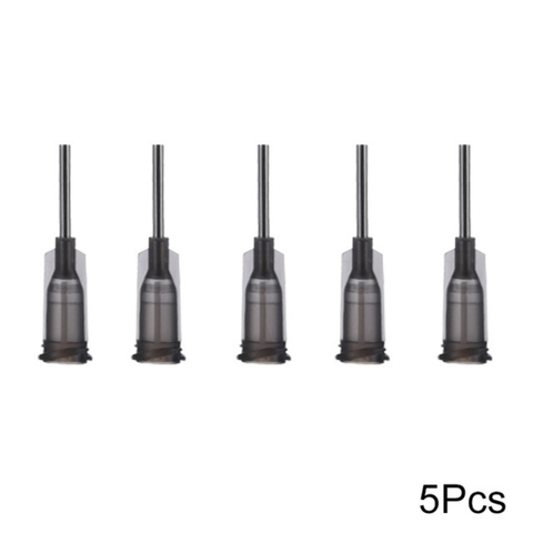 5 pièces en acier inoxydable seringue de distribution aiguille à souder pâte d'étain pâte à souder Flux de soudage outils accessoires professionnels ► Photo 1/5