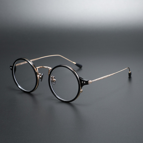 Cubojue – lunettes de lecture rondes Vintage pour homme, rétro, dioptrie + 1.0 1.25 1.75 2.0 2.5 3.0, Nerd petite tortue noire ► Photo 1/5