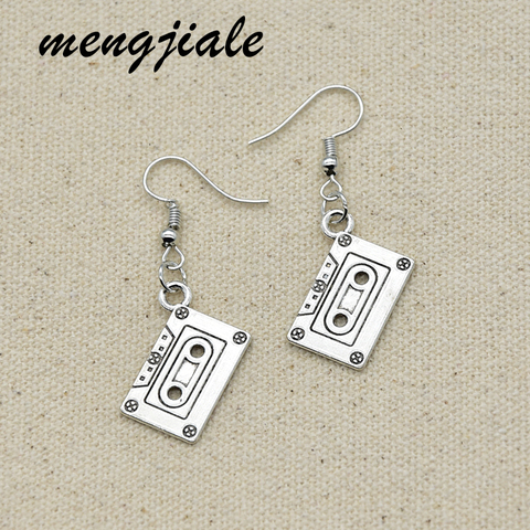 Boucles d'oreilles style cassette rétro, 1 paire, design simple fait à la main, livraison directe ► Photo 1/3