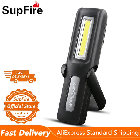 Supfire – lampe de poche LED G6 + bande lumineuse COB, magnétique, puissante, Rechargeable par USB, pour la réparation de voiture, le travail, le Camping, la nuit ► Photo 1/6