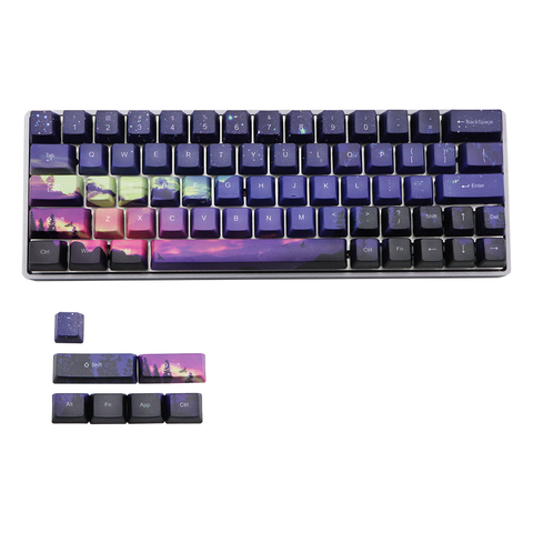 Capuchons de clavier pour clavier mécanique GH60 RK61/ALT61/Annie /poker GK61 GK64 dz60, par sublimation, en pbt, OEM ► Photo 1/6