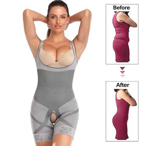 Pleine magie corps Shaper taille formateur ventre contrôle cuisse plus mince femmes Shapewear réduire Fajas Corset sous-vêtements amincissants Body ► Photo 1/6