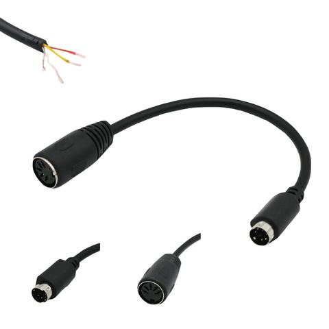 1x 6Pin Mini-DIN (PS/2) mâle à DIN 5Pin femelle adaptateur connecteur câble pour clavier 15cm ► Photo 1/6