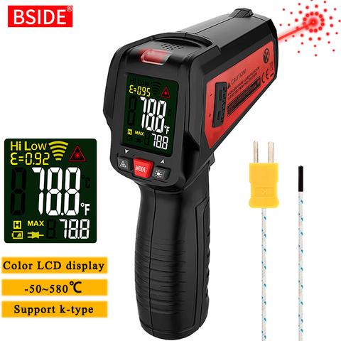 Thermomètre numérique infrarouge BSIDE BTM11 IR-LCD, mesure de la température-50 ~ 580, Laser sans contact, pyromètre ► Photo 1/6