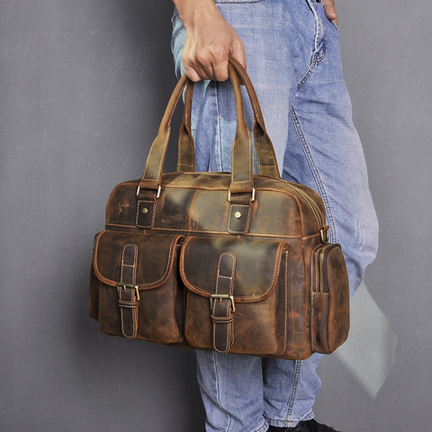 Offre spéciale Design en cuir café décontracté mode hommes mallette ordinateurs portables d'entreprise étui Attache sac de messager sac fourre-tout pour hommes 061-c ► Photo 1/6