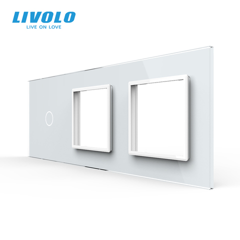 Livolo – panneau Triple en verre cristal, 4 couleurs, perle de luxe, à faire soi-même, sans logo, standard ue ► Photo 1/6