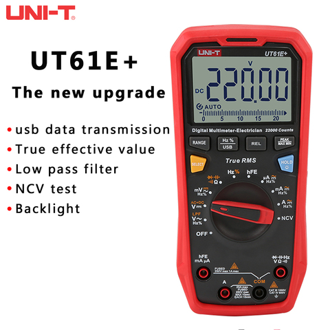 Version améliorée du multimètre numérique UNI-T UT61E + UT61D + UT61B véritable testeur de capacité de résistance de tension ca/cc RMS ► Photo 1/6