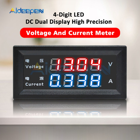 Mini voltmètre numérique M4430, ampèremètre à panneau, tension ampèremètre, testeur de courant, détecteur, affichage double LED, 100V 200V 10a ► Photo 1/6