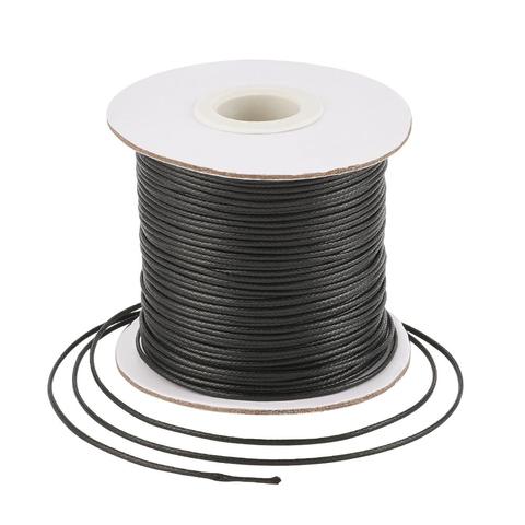 1mm ciré Polyester cordon ciré en cuir ligne fil chaîne sangle pour Bracelets à faire soi-même colliers corde bijoux faisant 85yards/rouleau ► Photo 1/6