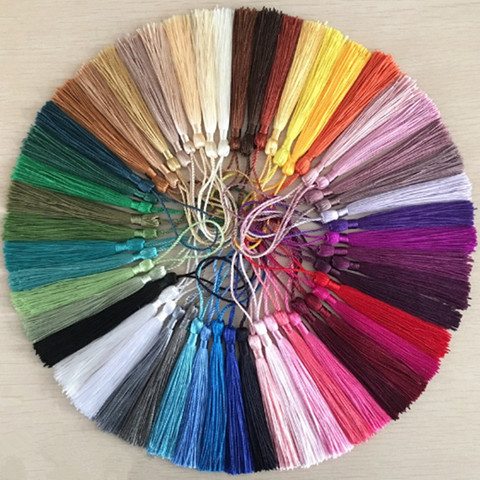 Pendentif avec pompon bricolage-même, 10 pièces, garniture en Polyester, mélange de bijoux artisanaux, appliques, A42 ► Photo 1/6