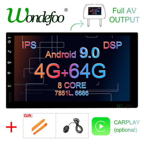 Universel 2 DIN Android 10 autoradio PX6 2din multimédia autoradio auto audio navigation écran ► Photo 1/6