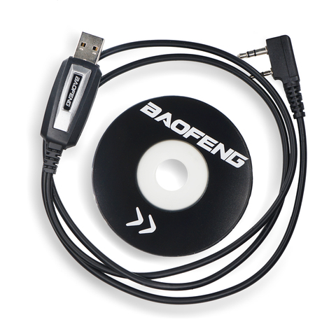 Câble de programmation USB Baofeng d'origine pour Radio bidirectionnelle UV-5R Pro BF-888S UV-82 UV82 UV-3R plus avec pilote CD talkie-walkie ► Photo 1/6