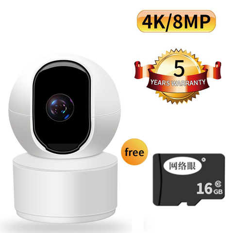 N_eye 8MP/4K caméra IP sans fil Intelligent suivi automatique Surveillance de sécurité à domicile CCTV réseau Wifi caméra 2MP bébé moniteur ► Photo 1/6