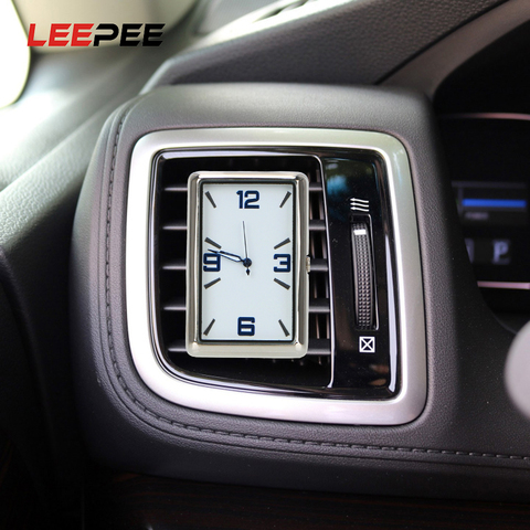 LEEPEE voiture horloge Automobiles montre à Quartz Stick-On Auto montre Double face autocollant Auto mode montre voiture décoration ► Photo 1/6