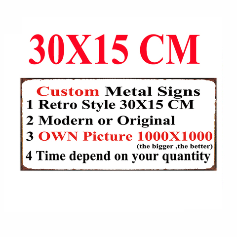[Mike Decor] plaque d'immatriculation personnalisée OEM en gros signes en métal affiche décor pour bar maison pub ► Photo 1/1