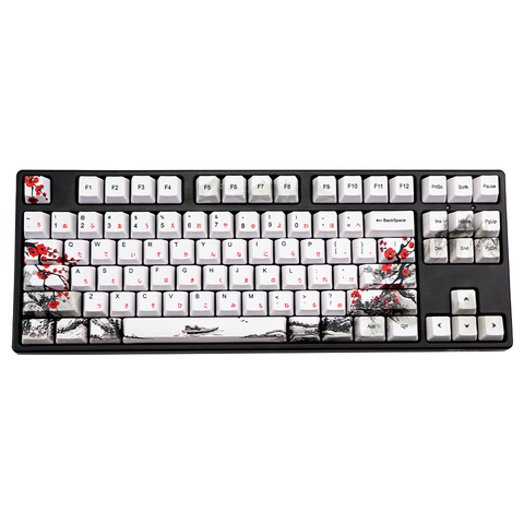 Casquette de clavier OEM, 110 touches sous-sol, teinture, pour clavier mécanique bricolage-même, touches à caractère coréen et japonais ► Photo 1/6
