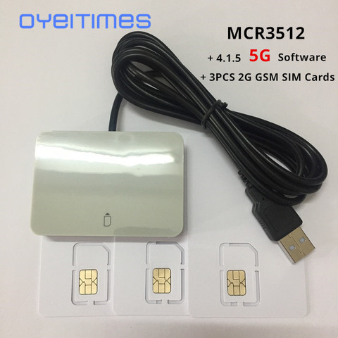 OYEITIMES 2G GSM carte SIM vierge carte SIM Programmable GSM carte SIM + 2 In1 lecteur de carte à puce multifonction + logiciel de carte SIM 5G ► Photo 1/6