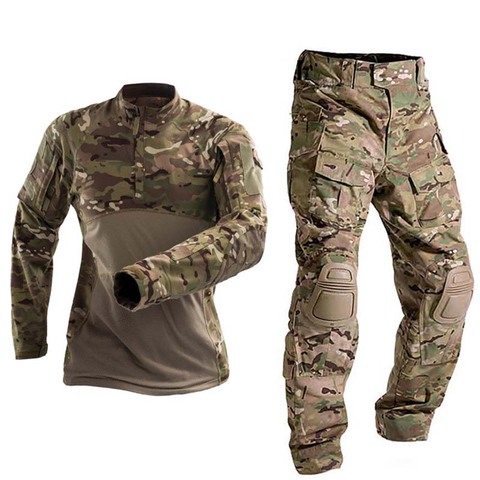 Uniforme militaire chemise de Combat tactique vêtements de l'armée américaine Tatico hauts Airsoft Multicam Camouflage chasse pantalon de pêche coude/genou ► Photo 1/6