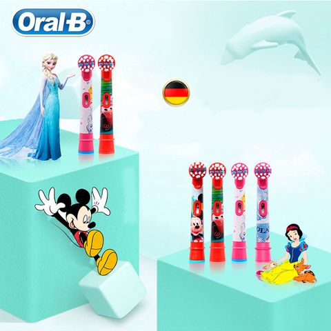 Têtes de brosse à dents de rechange Oral B pour enfants, brosse à dents rotative à poils souples, petite tête ronde spéciale pour enfants ► Photo 1/6