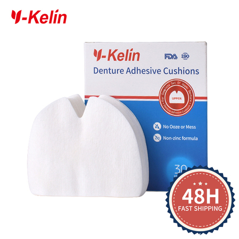 Y-Kelin Prothèse Adhésif Coussin (Supérieure) 30 plaquettes pour supérieure faux dents supérieures dentadura mâchoire supérieure ► Photo 1/6