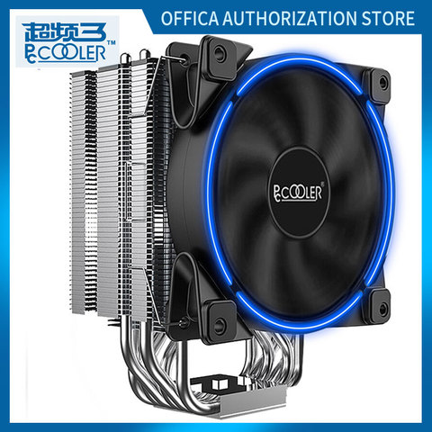 Pccooler – refroidisseur de processeur 6x6, contrôle de la température PWM 12CM, compatible avec AMD AM4 AM3 AM2 Intel LGA GI-R66U 775 1155 ► Photo 1/5