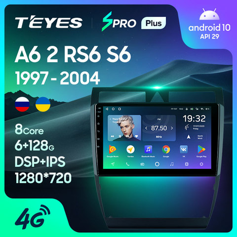 TEYES SPRO pour Audi A6 C5 1997-2004 S6 2 1999-2004 RS6 1 2002-2006 autoradio multimédia lecteur vidéo Navigation GPS Android 8.1 ► Photo 1/6