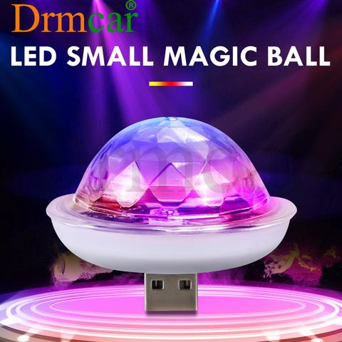 LED rvb USB Dj lampe barre veilleuse Disco lumières éclairage de scène atmosphère lumière Micro USB cristal Disco boule son fête lumières ► Photo 1/6