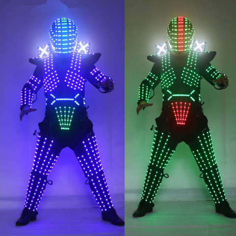 Armure de Robot de Costume de Robot de Traje de LED utilisée avec le Costume de led de prédateur de talon haut gants de Laser de pistolet de CO2 ► Photo 1/6