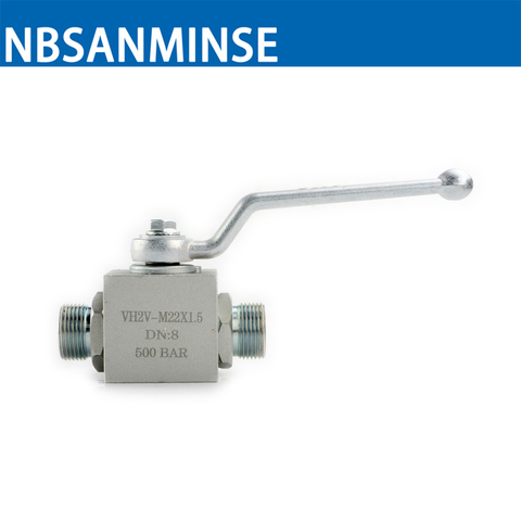 NBSANMINSE – vanne à bille hydraulique haute pression, filetage standard russe, vanne à 2 voies manuelle en acier au carbone ► Photo 1/6