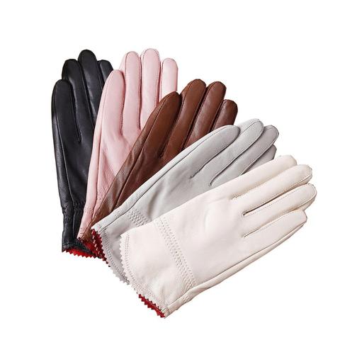 2022 gants en cuir véritable hiver gants en peau de mouton épais femmes gants thermiques ► Photo 1/4