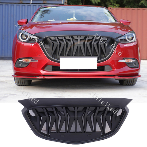 Grille de pare-chocs avant non peinte pour accessoires de style de voiture de remplacement Mazda 3 Axela 2017-2022 ► Photo 1/6