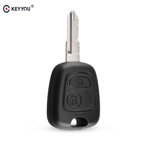 KEYYOU – coque de clé télécommande à 2 boutons, étui vierge pour clé de voiture Peugeot 206 106 306 406 NE73 ► Photo 1/5