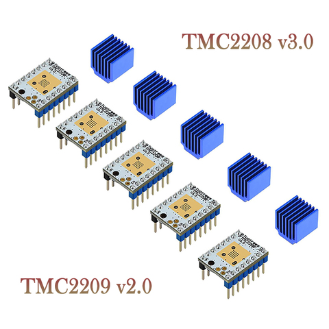 5 pièces deuxarbres TMC2208 V3.0 moteur pas à pas pilote 3D imprimante pièces TMC2130 TMC2209 pour SKR V1.3 V1.4 MKS rampes GENL 1.4 MINI E3 ► Photo 1/6