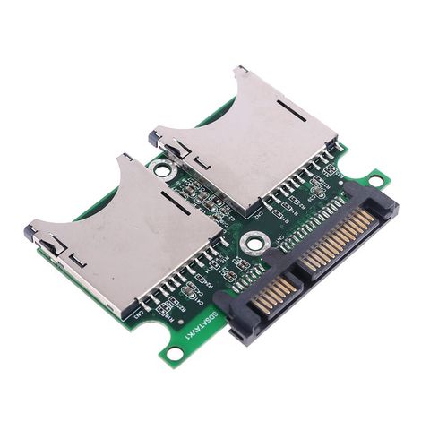 Convertisseur double SD SDHC MMC RAID vers SATA, adaptateur avec boîtier pour carte SD ► Photo 1/6