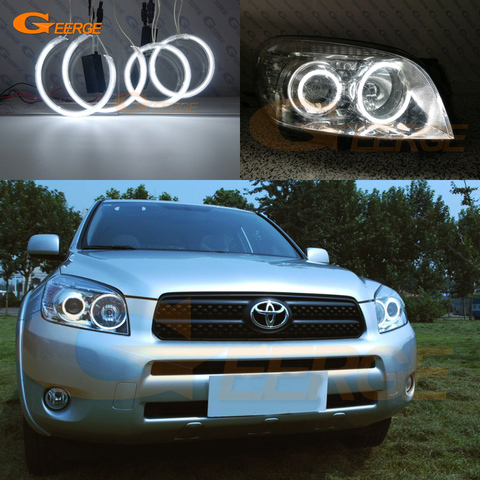 Pour Toyota Rav4 2006 2007 2008 projecteur phare Excellent 4 pièces Ultra lumineux CCFL ange yeux kit Halo anneau ► Photo 1/6