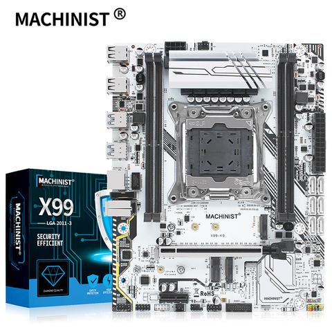 MACHINISTE X99 carte mère LGA 2011-3 avec double M.2 Soutien quatre canaux DDR4 ECC/NON-ECC RAM E5 2678 V3 E5 2620 2650 V3 X99-K9 ► Photo 1/6