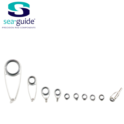 SeaGuide – ensemble de guides de Micro filature, anneau LS en acier inoxydable de 3.4g, composant de construction de canne à pêche de réparation, accessoire de bricolage, 10 pièces ► Photo 1/6