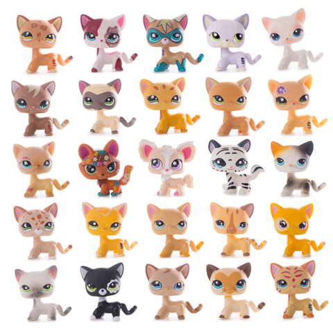 Original petit animalerie LPS chat Collection Rare debout Shorthair vieux chatons haute qualité Action figurine modèle jouets enfants cadeau ► Photo 1/6