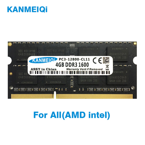 KANMEIQi – RAM DDR3/DDR3L pour pc portable, 4/8 go, 1333/1600MHZ, 1.35v, 1.5 broches ► Photo 1/6